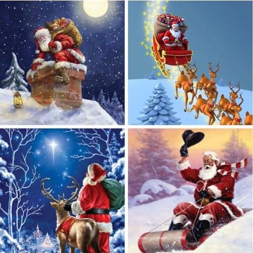 Christmas diamond painting animal diamond embroidery diamond mosaic Full Drill draw diamond cross stitch christmas Home decor