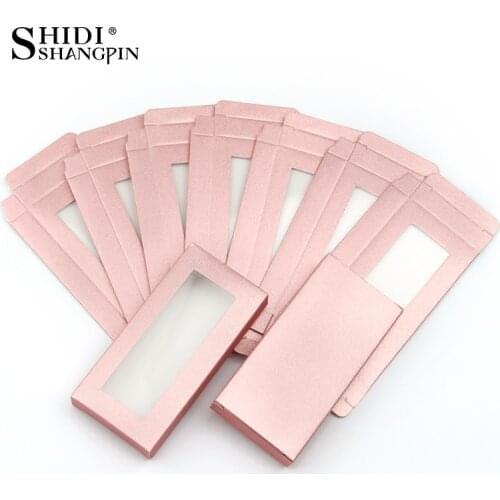 SHIDISHANGPIN 10Pcs Lash Box Packaging Wholesale Empty Paper Lashes Case 12 Colors eyelash box packaging Wholesale Eyelash Boxes