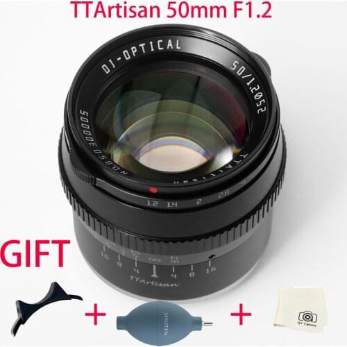 TTArtisans 50mm F1.2 APS-C Lens for Micro Four Thirds Camera Canon EOS M camera Sony E mount Fujifilm X mount camera body