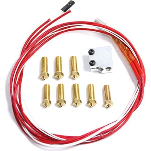 3D Printer Parts 3D Volcano Hotend Eruption Pack Kit Heater Block + Nozzle Pack For 1.75/3 mm 3D Volcano Kit