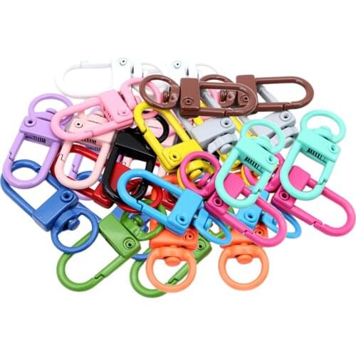 30pcs 12x33mm Mixed Color Metal Jewelry Findings Lobster Clasp Hooks For Necklace&Bracelet Chain DIY