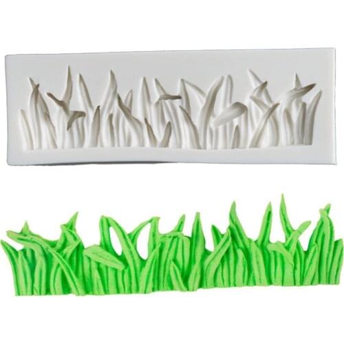 Green Grass Shape Fondant Silicone Mold for DIY Pastry Cake Dessert Chocolate Lace Decoration Supplies Kitchenware Baking Tool