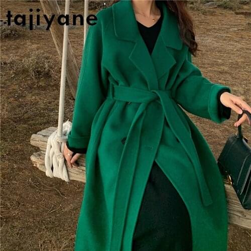 Tajiyane Winter 2020 Womens Coats and Jackets Women 100% Wool Jacket Especially Female Long Coat Korean Abrigo Mujer TN1540
