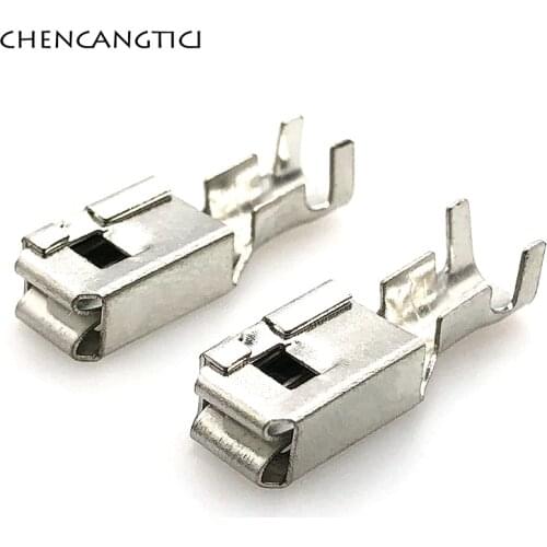 20 Pcs Auto Car Splices Wire Terminal G211 Crimp Loose Pins Terminals Fuse Box Metal 6.3 MM Pins For Automotive Connector