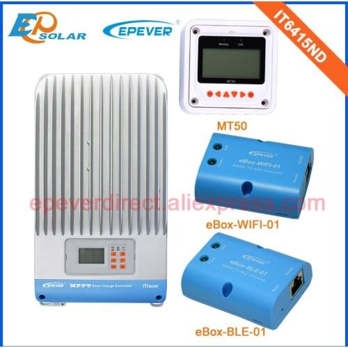 36V 2400W off-grid Solar panels system MPPT controller IT6415ND 60A bluetooth wifi eBOX and MT50 meter remote EPEVER/Epsolar
