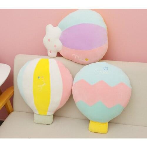 48cm Hot Air Balloon Stuffed Toy Soft Plush Pillow Creative Sofa Cushion Birthday Gift Home Decoration