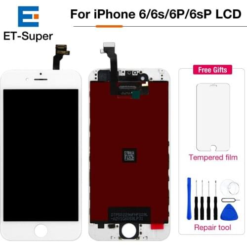 AAAAA Brand New Display For iPhone 6 6G LCD Touch Screen Digitizer Assembly For iPhone 6s 6 Plus No Dead Pixel+Gift Black&White