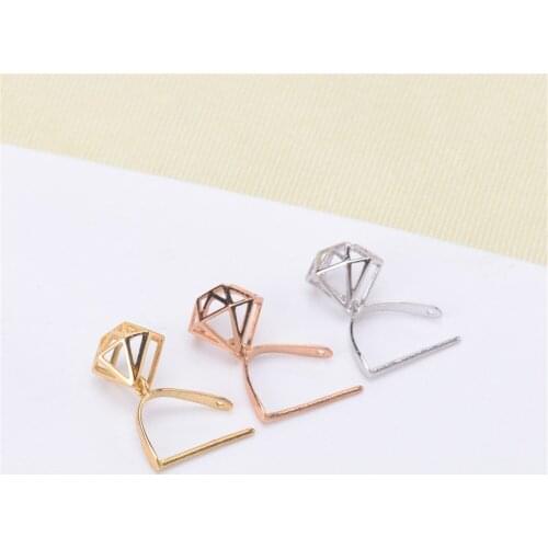 DIY accessories 18K gold button accessories button 18K pendant button melon seed buckle jade jade crystal clip buckle