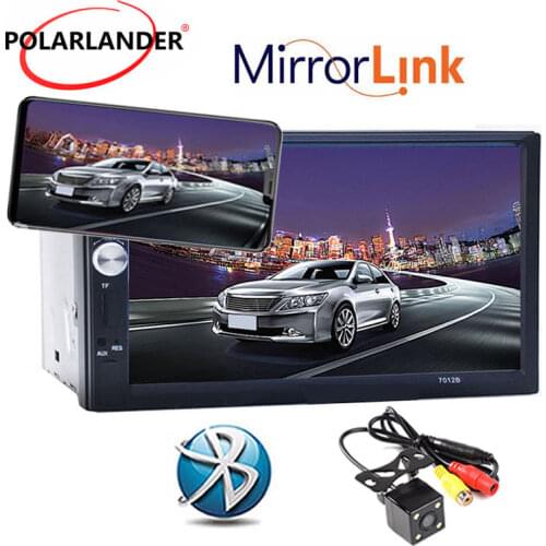 7 Inch 2 din car Radio MP4 MP5 Player HD Car Touch Screen Bluetooth Stereo FM with rear view camera video steeting wheel control