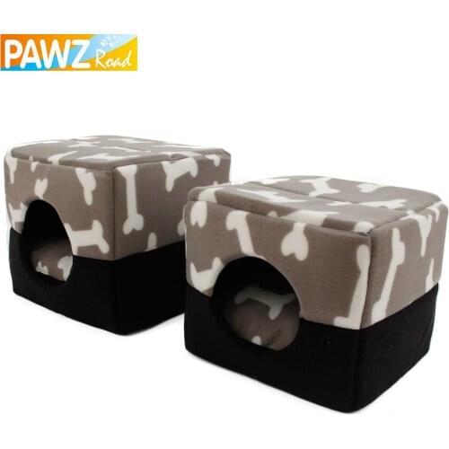 Pet Dog House Kennel Bone Pattern Dog Sofa Soft Warm Pet Funny Bed Dog Cushion Puppy Sofa 3 Ways Use High Quality