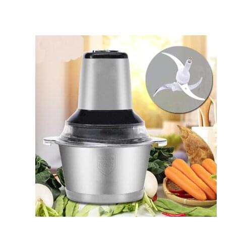 2 Speeds Stainless steel 2L/3L Capacity Electric Chopper Meat Grinder Mincer Food Processor Slicer