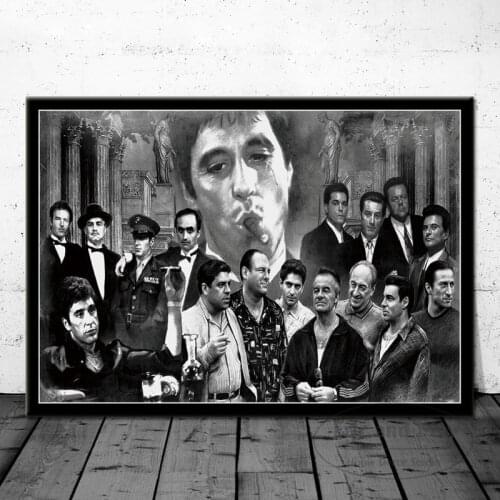 Godfather Scarface Sopranos Movie Posters And Prints Canvas Painting Pictures On The Wall Vintage Decorative Home Decor Affiche