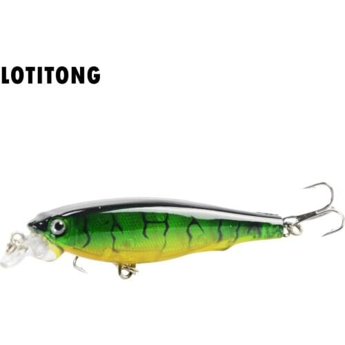 LOTITONG 1pcs Minnow Fishing Bait 8cm/7.5g Fishing Lures Laser long shot Plastic bionic bait 6 color Fishing Tackle Lure bait