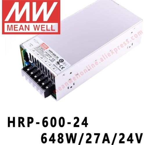 Mean Well HRP-600-24 meanwell 24V/27A/648W DC Single Output with PFC Function Switching Power Supply online store