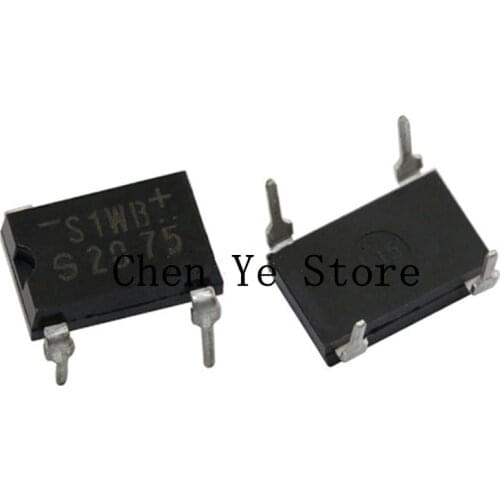 Free Shipping 50PCS 100% NEW S1WBS20 S1WBS60 S1WB20 S1WB60 1A 200V 600V DIP-4 S1WB Bridge Rectifiers