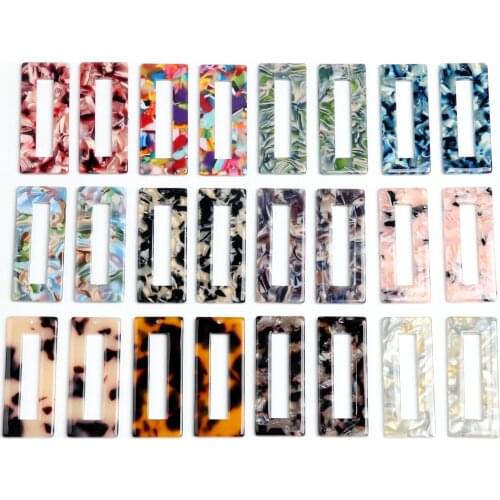 Tortoise Shell Earring Charm,Acetate Acrylic Beads,Rectangle Shaped ,Geometri,Boho Jewelry,Earring Parts,Ohrringe finding-ACE110