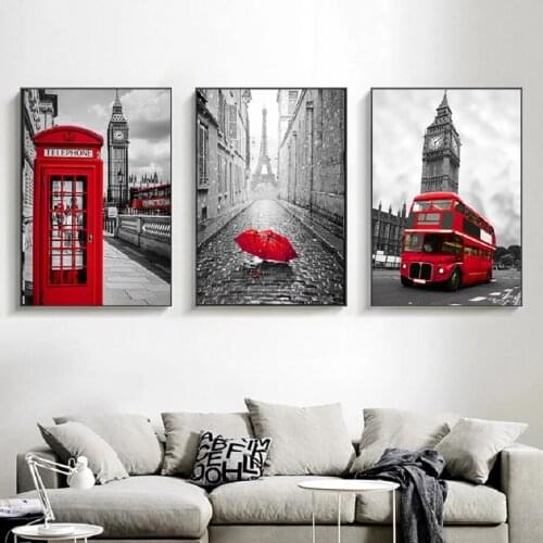 Poster Nordic Posters And Prints Paintings For Living Room Wall Art Decorative Pictures Canvas Print City London Paris Landscape