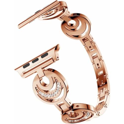 Women Diamond Watch Band For Apple Watch 38mm 42mm 40mm 44mm Stainless Steel Strap For iwatch Series 4 3 2 1 Wrist Band Bracelet