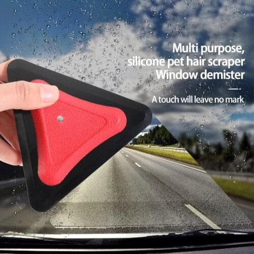 House Car Window Glass Defogging Cleaning Wiper Silicone Scraper Automobiles Seat Interior Cleaning Pet Hair Remove Tool