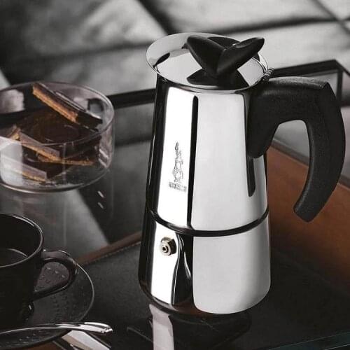 BIALETTI Musa Steel Moka PotCoffee Maker, Original Italian Espresso Maker 2-4 Cup Kitchen Drip Stove Gas Brew Delicious Best