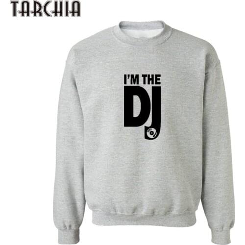 TARCHIA Hoodie Men Brand Clothing Pullover Male Slim Sweashirt Hip Hop Hoodies 2021 New Men I'M THE DJ Long Sleeve Sweatshirts