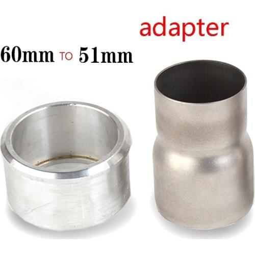 Universal Motorcycle Exhaust Muffler Pipe Adapters 60-51mm Stainless Steel CNC Moto Conversion Adapter Exhaust 61-51MM connector