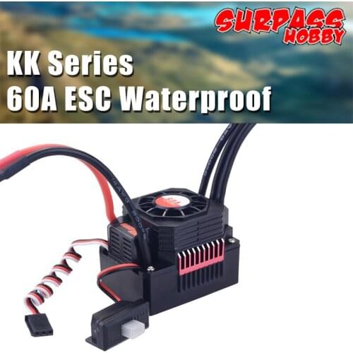 SURPASSHOBBY KK 60A ESC Waterproof Electric Speed Controller for RC 1/10 1/12 RC Car 3660 Brushless Motor