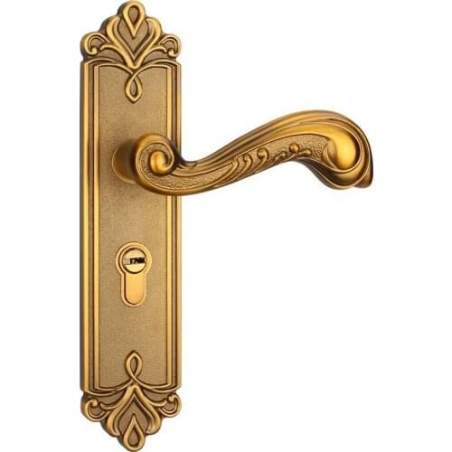 High Grade European Style Sliding Door Lock Amber White Zinc Alloy Furniture Handle Door Locks For Bedroom Living Room
