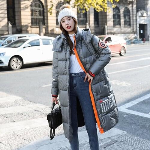 ISENMAL Autumn Winter Jacket Women Parka Warm Thick Long Down Cotton Coat Female Loose Oversize Hooded Women Winter Coat