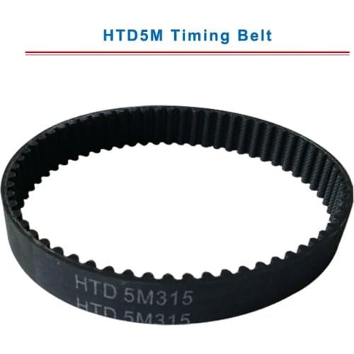 Timing belt HTD5M length-290/295/300/305/310/315/320mm circle-arc teeth belt width 15/20/25mm teeth pitch 5mm