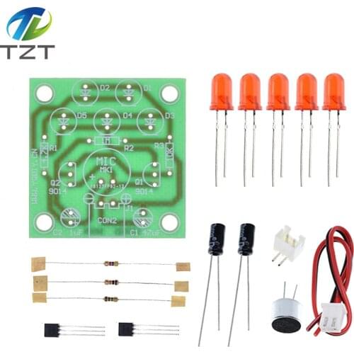 Sound Control LED Melody Lamp Electronic Production Kits Suite Voltage 3V-5.5V LED Sound Control DIY Kit FR-4 A Fiberglass Board