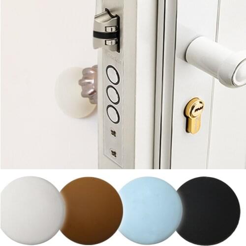1Pc 4 Colors Door Stopper Doorknob Wall Protector Savor Shockproof Crash Pad Stop Drop Ship Silicone Door Handle Stopper 4cm