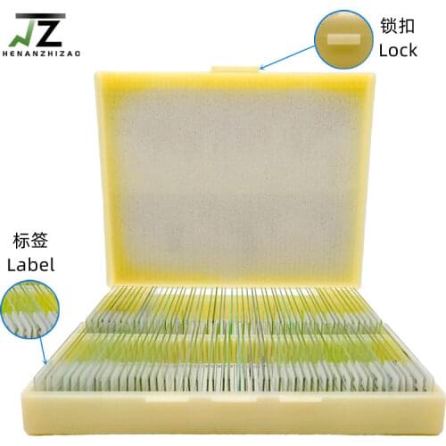 Medical Science and Teaching Learning 100 pieces Biological Specimen Microscope Prepared Slides