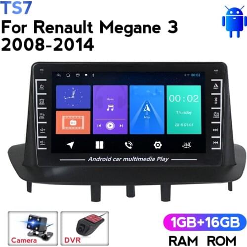 IPS HD screen 1280*720 Car Multimedia Player Android GPS Navigation for Renault Megane 3 2 Din Head Unit Stereo WIFI Auto Radio