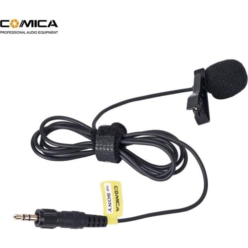 Comica CVM-M-O2 3.5mm Lavalier Microphone Omnidirectional Lapel Microphone Input Line for Sony Wireless Microphone Transmitter