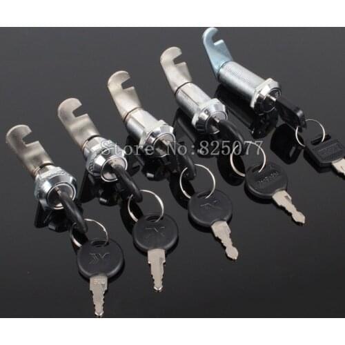 DHL 100PCS Cam Lock For Door File Cabinet Mailbox Drawer Locker Keys Security Locks 16mm/20mm/25mm/30mm/38mm JF1189