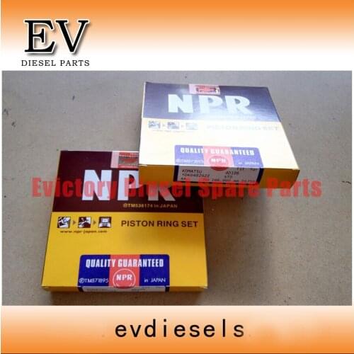EV For Komatsu S4D106 4D106 S4D106E 4D106E piston ring set and full cylinder head gasket set