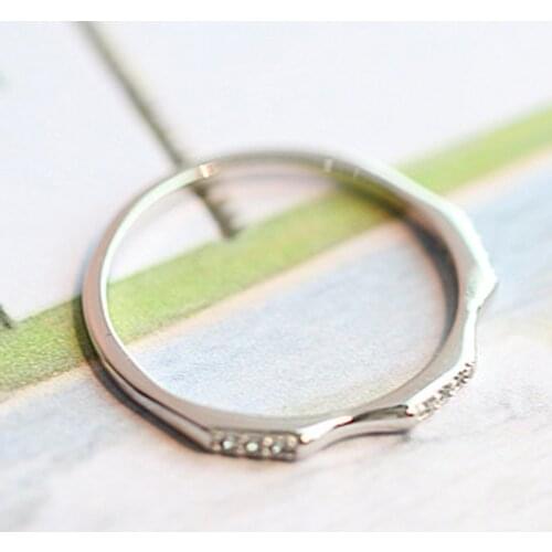 2021 Simple Rings for Women 925 Silver Double Color Tail Ring Bridal Wedding Engagement Party Accessories Drop Shipping