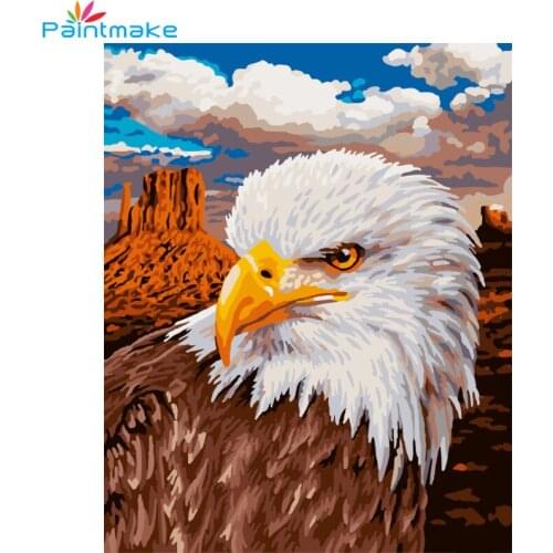 Paintmake Eagle DIY Paint By Numbers Oil Painting On Canvas Animal Home Wall Art Decoration Paintings For Kids Adult