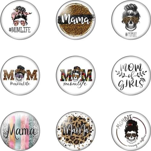 Beautiful Mama Mom Forever Love Girl Mom 12mm/20mm/25mm/30mm Round Photo Glass Cabochon Demo Flat Back Making Findings