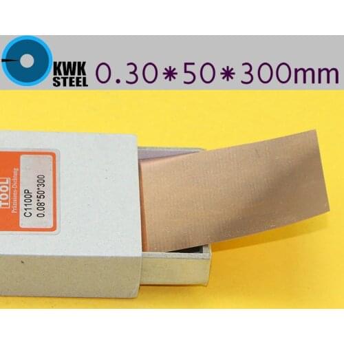 Copper Strips 0.3mm * 50mm *300mm Pure Cu Sheet Plate High Precision 10pc Pure Copper Made in Germany