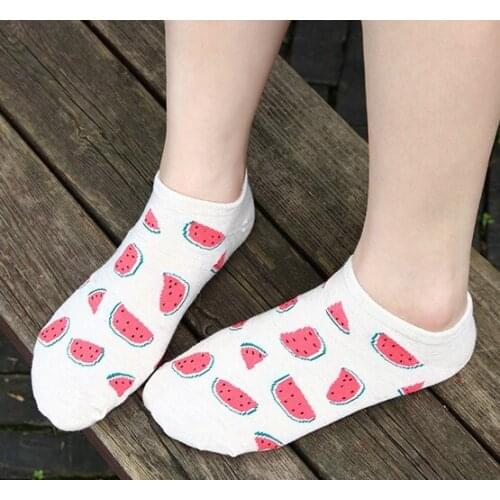 Cartoon fruit socks pure cotton women socks with lovely design comfortale wear socks 5 paris/lot average size for adults