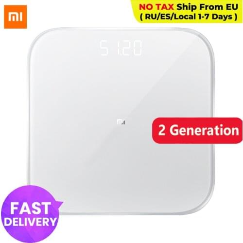 Original Xiaomi Mijia Scale 2 Mi Smart Health Weight Scale Bluetooth 5.0 Digital Scale Support Android 4.3 iOS 9 Mifit APP