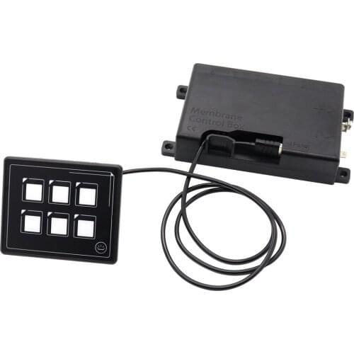 PET Membrane Touch Panel 6P Membrane Panel Switch 12-24V Universal Set Built-in Resettable Fuse(PPTC) for Circuit Protection