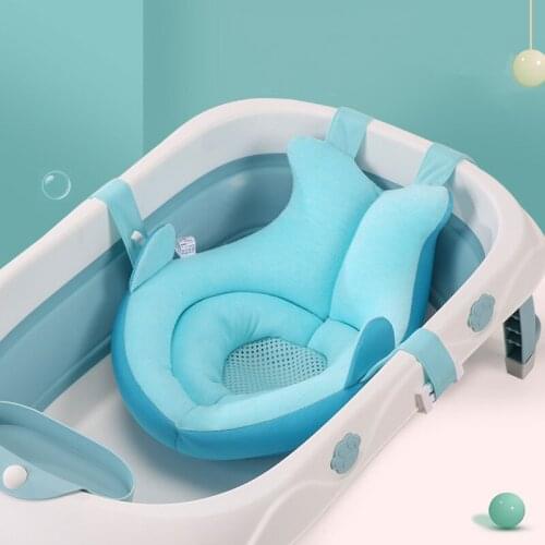 Dropship Newborn Bath Mat Non-Slip Infant Bathtub Floating Pad Baby Shower Portable Safety Shark Sponge Air Cushion