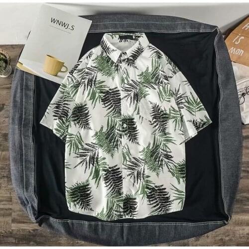 2020 Summer Mens shirts Fashion Hawaii Beach Short sleeve Tops Homme shirts Casual Harujuku Streetwear personality shirts men