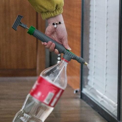 High Pressure Air Pump Manual Sprayer Adjustable Drink Bottle Spray Head Nozzle With Long Suction Pipe Garden Watering Tool