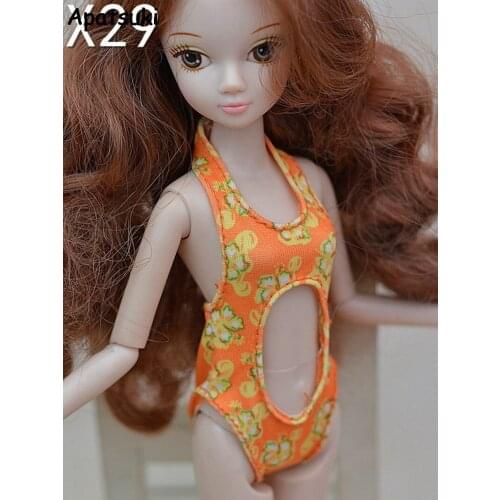 Sexy One-piece Swimwear Beach Bikini Bathing Swimsuits Clothes for Barbie Doll House For 1/6 BJD Doll Accessories
