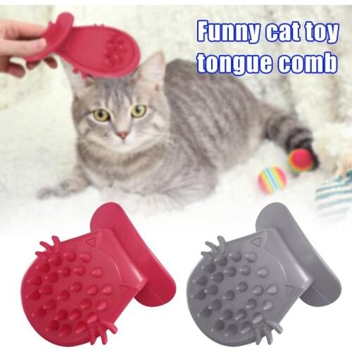 Cat Brush Tongue Shape Comb Massage Hair Shedding Bath Cat Teaser Brushes E2S