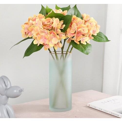 Silk Hydrangea Artificial Flowers Plants High Quality Bridal Bouquet Fake Flower Home Wedding Decoration House Decor